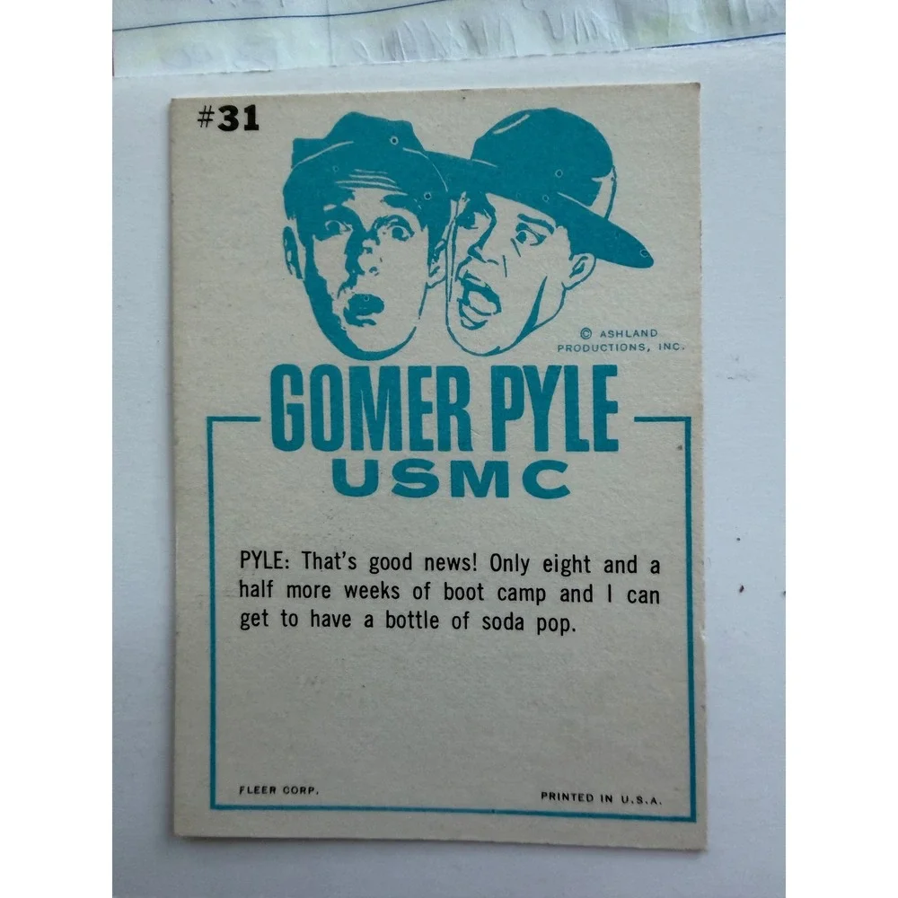 Fleer Gomer Pyle USMC Trading Cards Lot 3 1964 B&W Vintage Good #23 #31 #50